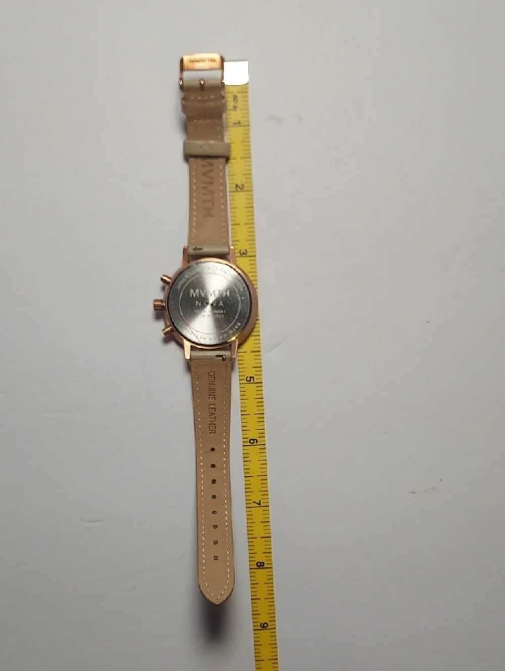 MVMT Rose gold Watch With Beige Leather Strap Chronograph Watch